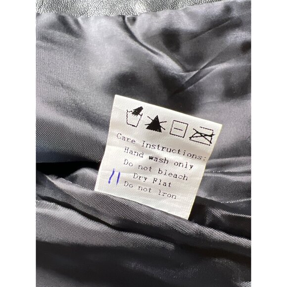 Doe a Dear Children's Size 5 Black Vegan Leather Moto Biker Style Zip Jacket - Picture 16 of 16